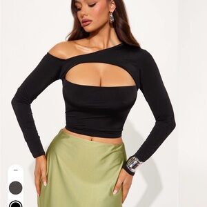 NWT Fashion Nova One Shoulder Top Bodysuit Medium